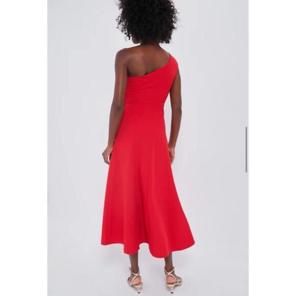 Tuckernuck x India Hicks Scarlet Carmen One Shoulder Dress $328 NWT Small S - Picture 3 of 8